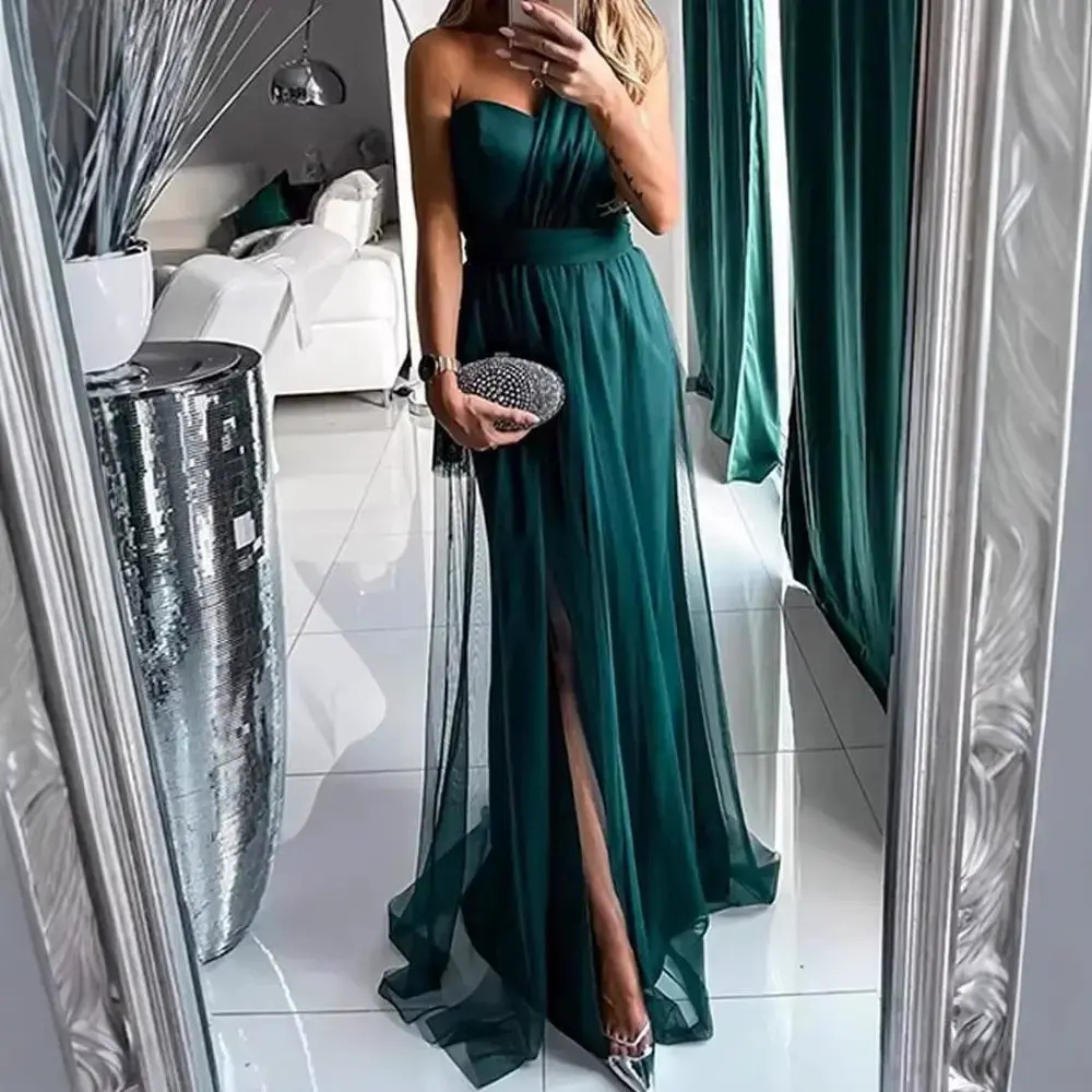 ZARA Solid Strappy Maxi Evening Gown